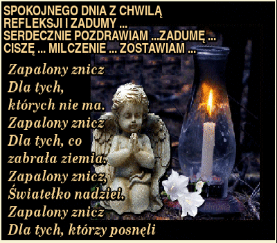 Aniołek i znicz czas zadumy